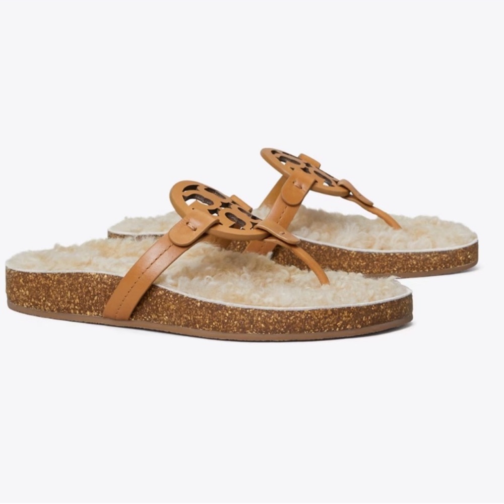 Tory Burch Miller Sterling cloud Sherpa sz 8